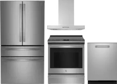 4 Piece Package Includes Refrigerator, Range, Hood And Dishwasher
